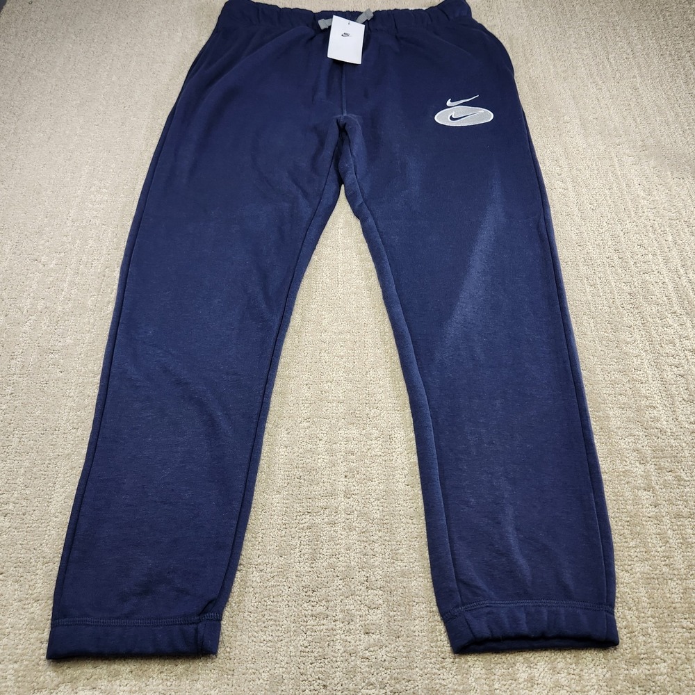 Nike‎ Joggers Men XL Swoosh League French Terry Blue Training Fleece
